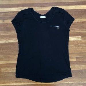 Calvin Klein sportswear tee with faux pocket zip
